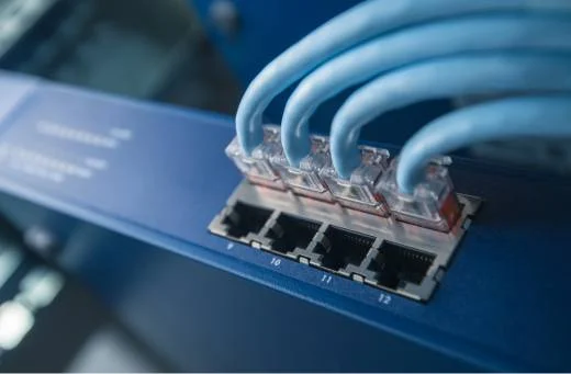 Un switch Ethernet en una red de área local