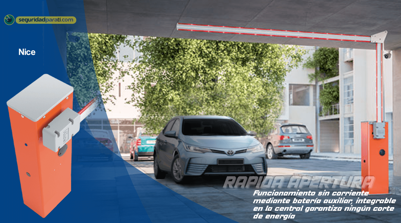 barrera de apertura nice con gran velocidad