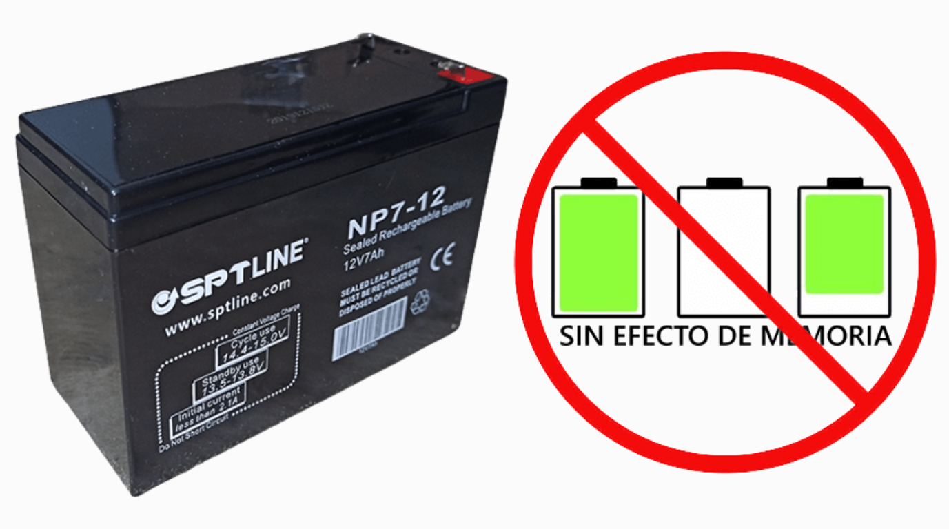 bateria de 12voltios 7 amperios modelo 12V7AH bateria de baja auto descarga y sin efecto memoria