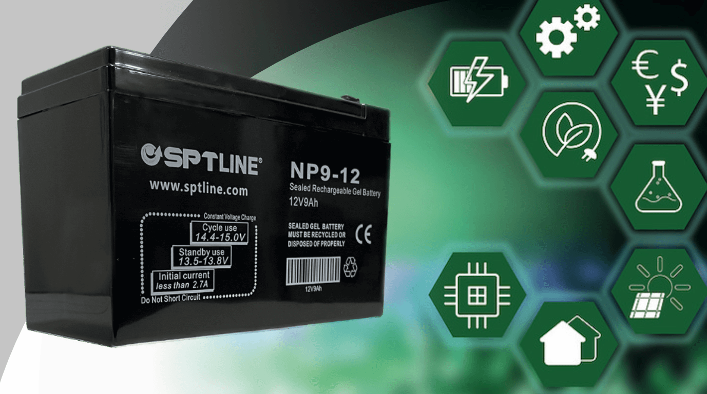 Bateria de 9 amperios carga rapida sptline bateria de 9amperios 12 voltios sptline