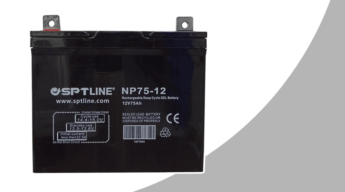 bateria de gel de 75 amperios 12 voltios sptline bateria sptline de 75 amperios 12 voltios