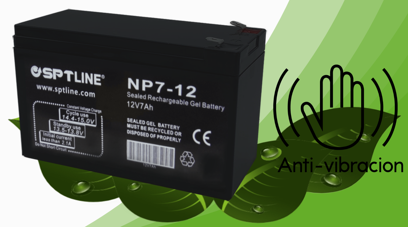 bateria sellada resistente a vibraciones 12V7AH bateria sellada sptline 12V7AH