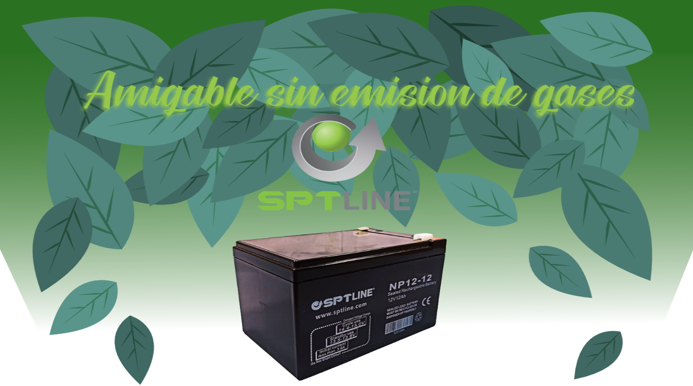 bateria sptline de 12voltios 12amperios sin emision de gases bateria sin emision de gases, con 12 amperios