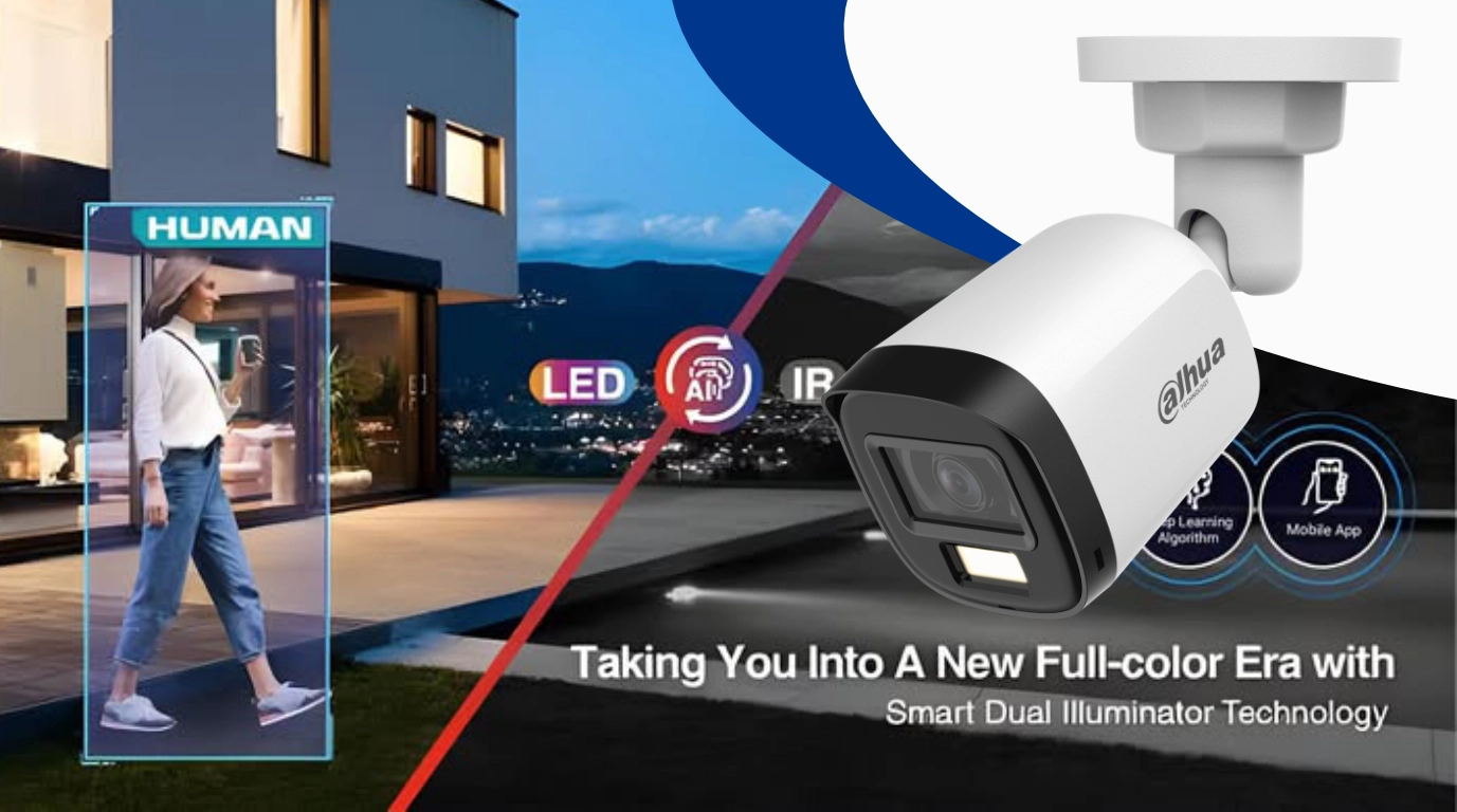 vista de la camara DH-HAC-B1A51N-U-IL-A con luz dual