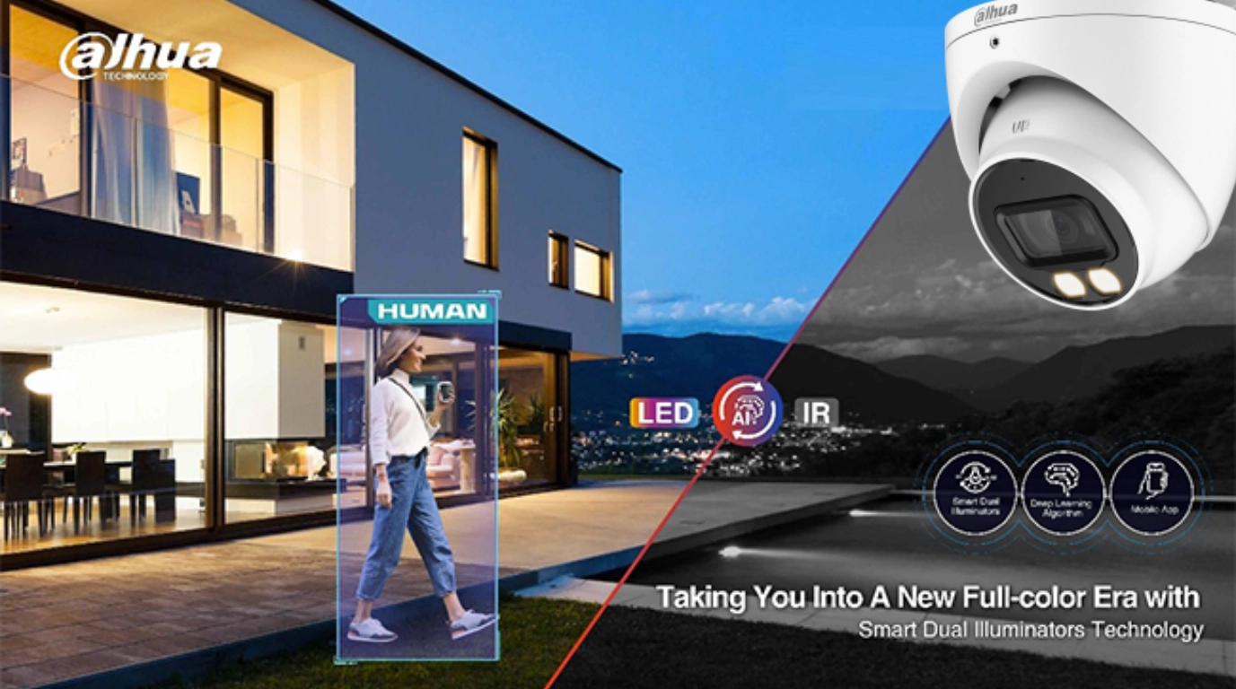 Camara con luces duale inteligentes Dahua Domo Dahua 5mpx con audio y smart dual leds