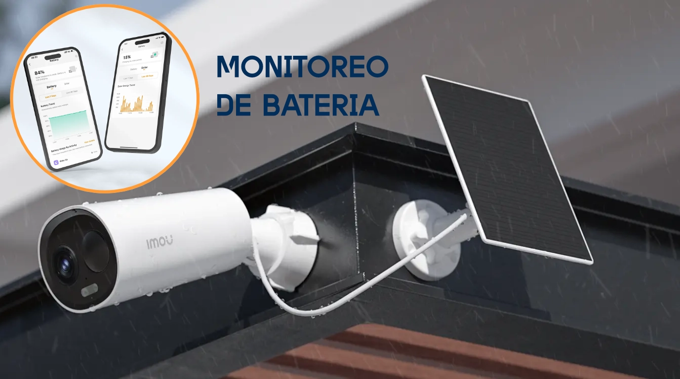 Camara con panel solar IMOU Y monitoreo de bateria Camara Cell 3C Con panel solar y bateria interna
