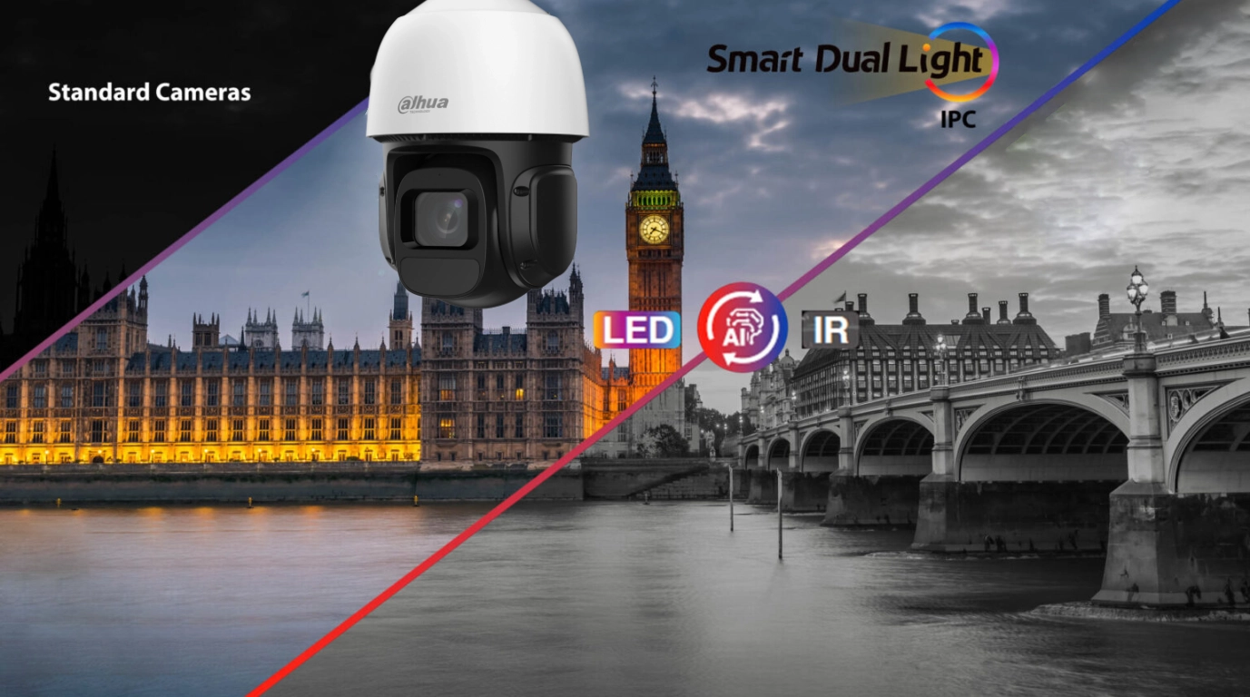 camara con smart dual light modelo DH-SD3D216NB-GNY PTZ con tecnologia smart dual light