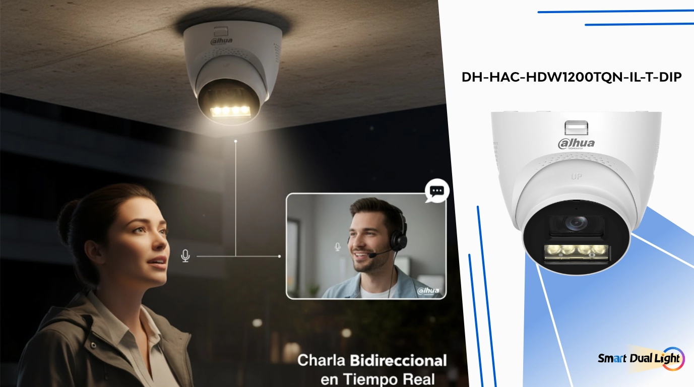 camara domo analoga Dahua 2mpx, charla bidireccional