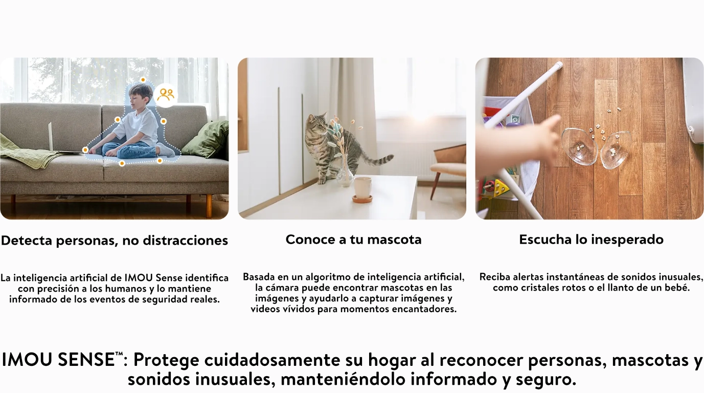 Camara con tecnologia IMOU SENSE IMOU con deteccion de persanas y IMOU SENSE