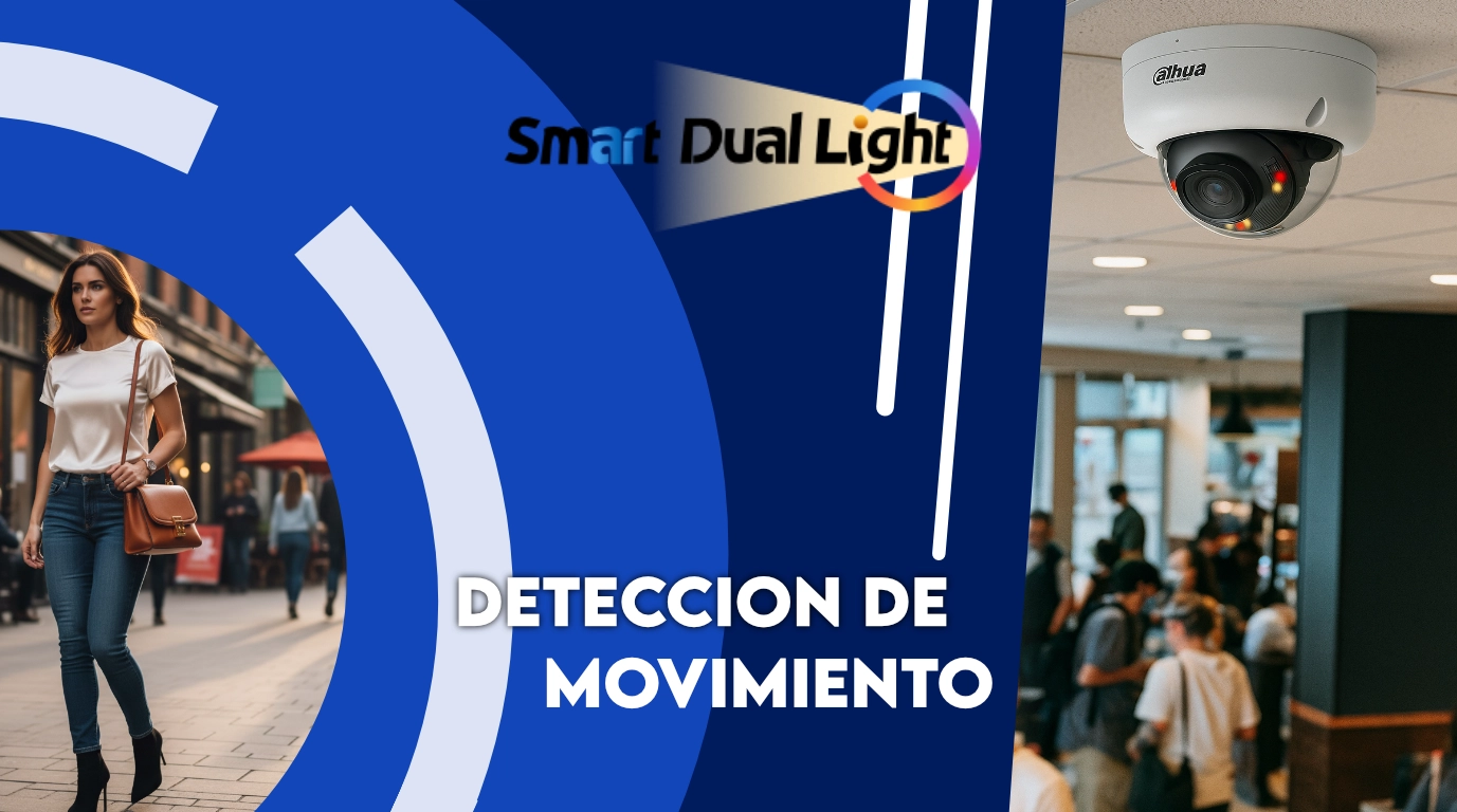 Camara dahua con deteccion de movimiento domo dahua ip smart dual lights y deteccion de movimiento