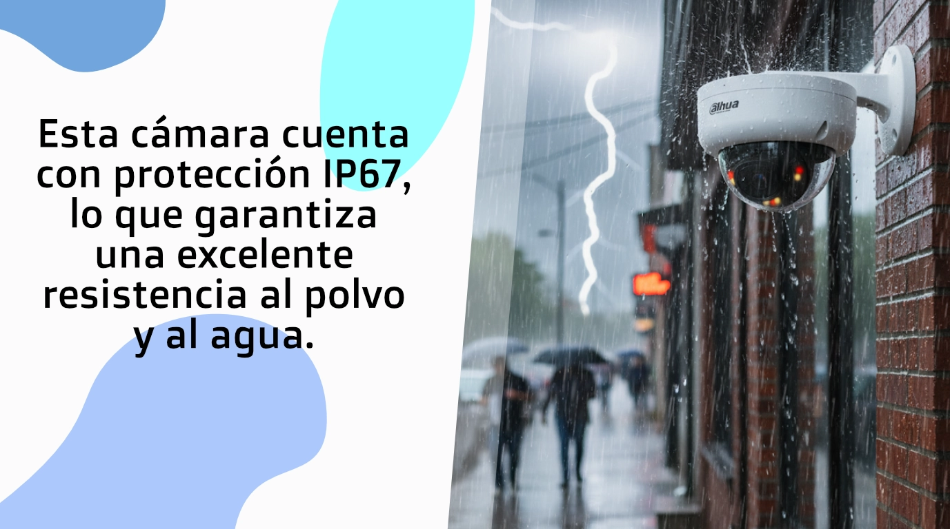 Camara dahua con proteccion IP67 Domo dahua IP 2mpx con proteccion ip67