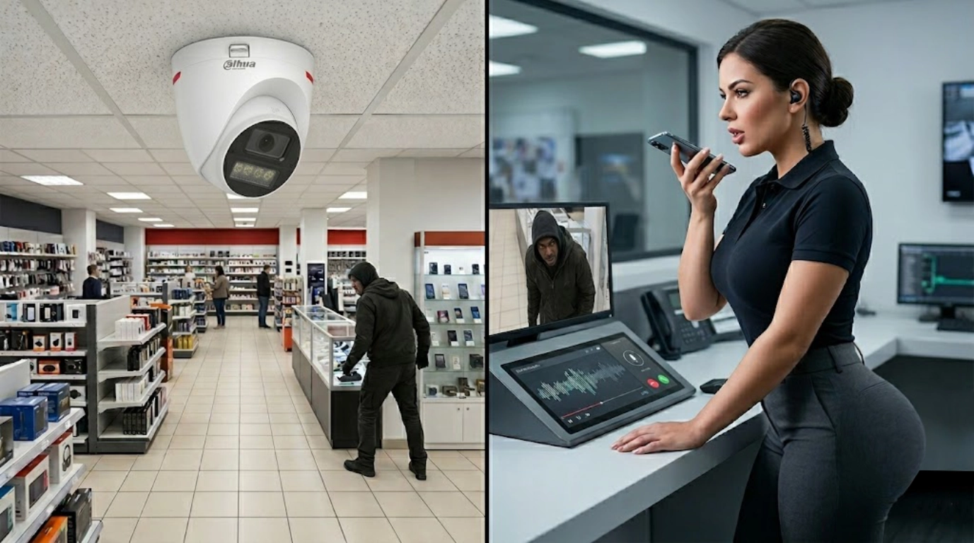 camara DH-HAC-HDW1549XN-IL-A-PRO-DIP con microfono dual