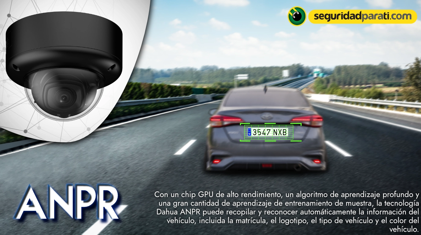 vista de la DH-IPC-HDBW7442E1P-Z-2712F con ANPR