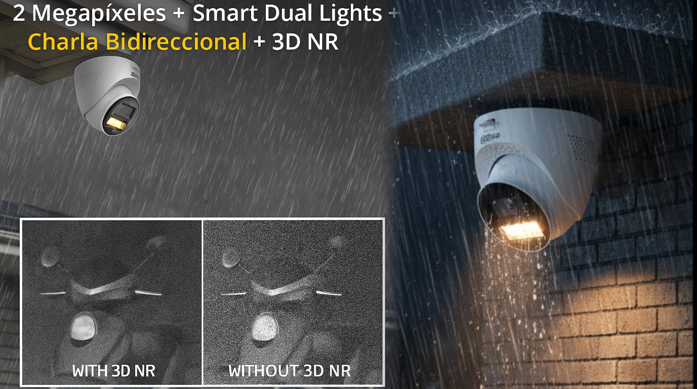 2mpx + smart dual lights + charla bidireccional + 3D NR