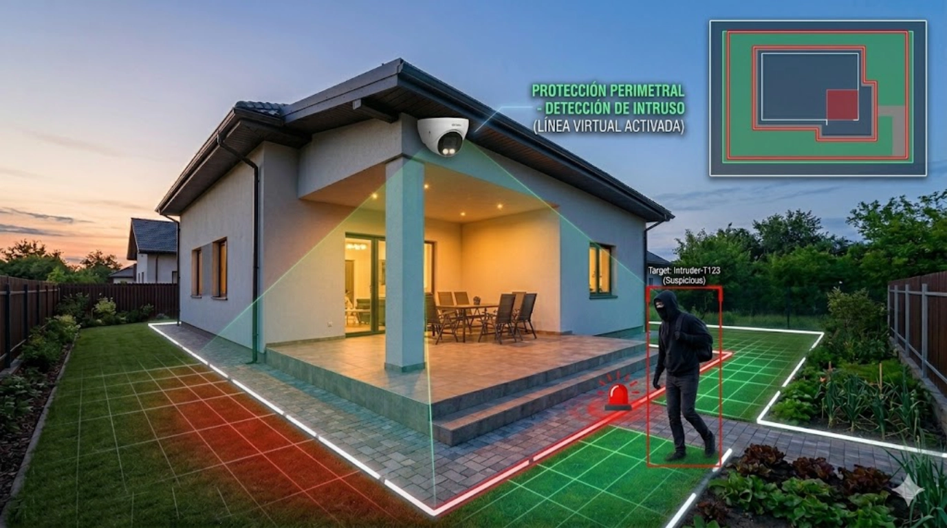 camara DH-IPC-HDW2449TP-S-LED-PRO con proteccion perimetral