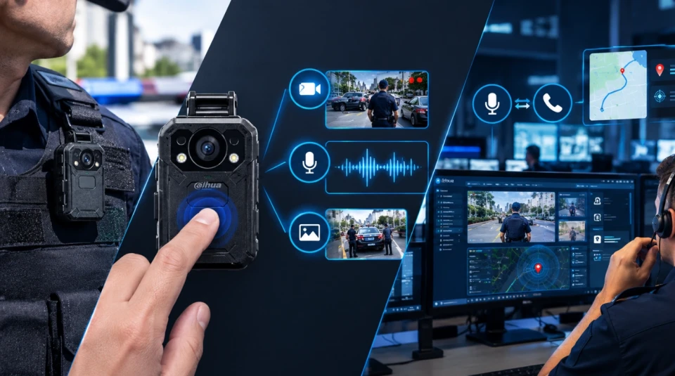 vista de la captura de video de la body camara DH-MPT230