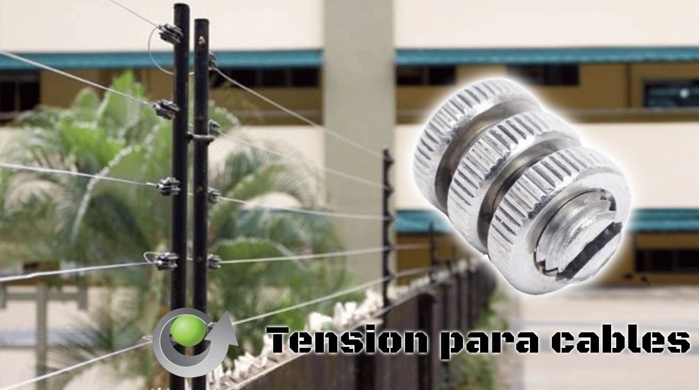 vista del cerco electrico con el tension de aluminio sptline