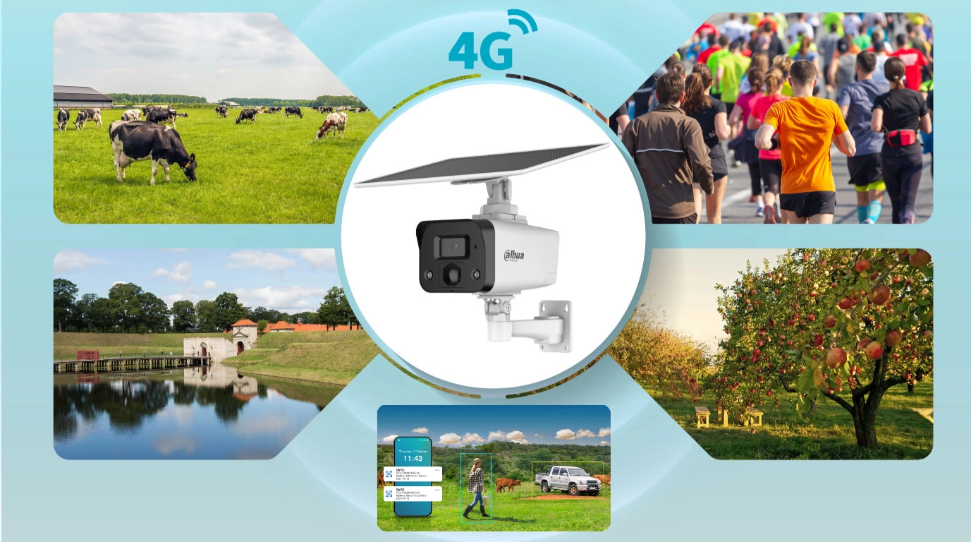 bullet con panel de enegia solar y red 4g dahua