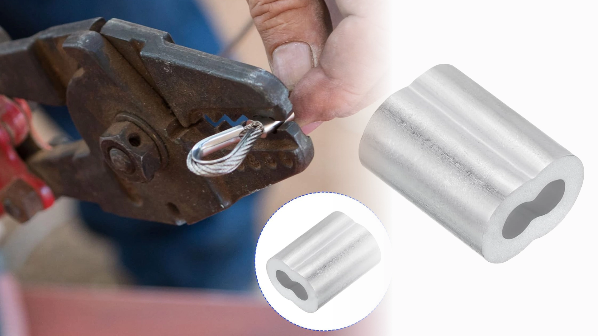 Conector de aluminio prensado con pinza para cerco electrico