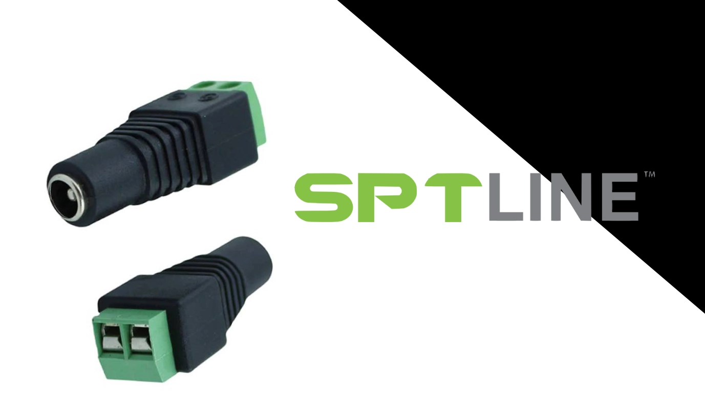 vista de los conectores de corriente modelo SP-DCSCREW/F