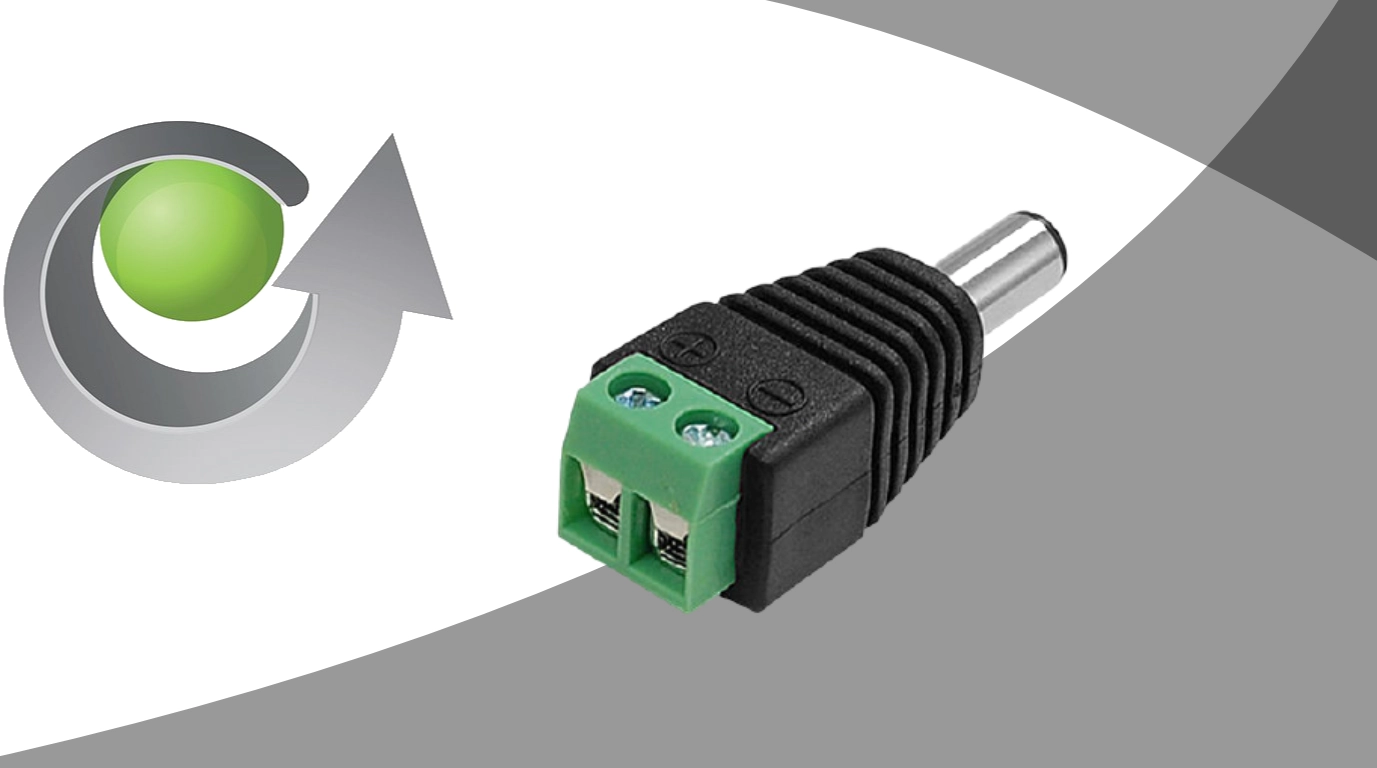 conector modelo SP-DCSCREW/F macho para corriente