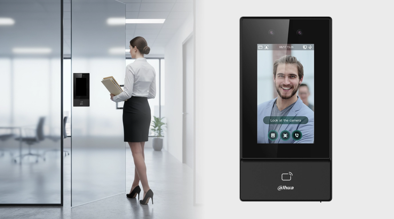 CONTROLADOR TACTIL FACIAL DAHUA CON LECTOR DE TARJETA