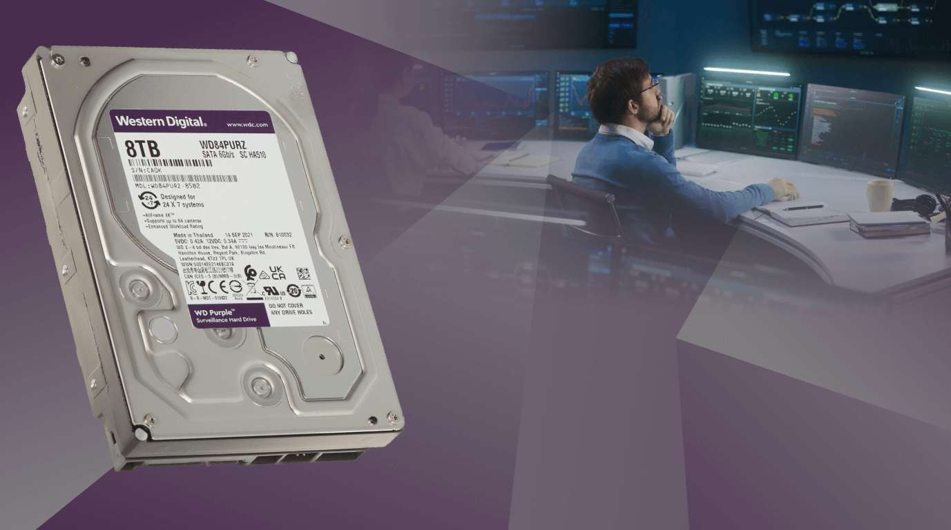 Disco duro de 8TB HDD WESTERN DIGITAL morado Disco duro western digital de 8TB morado HDD para CCTV