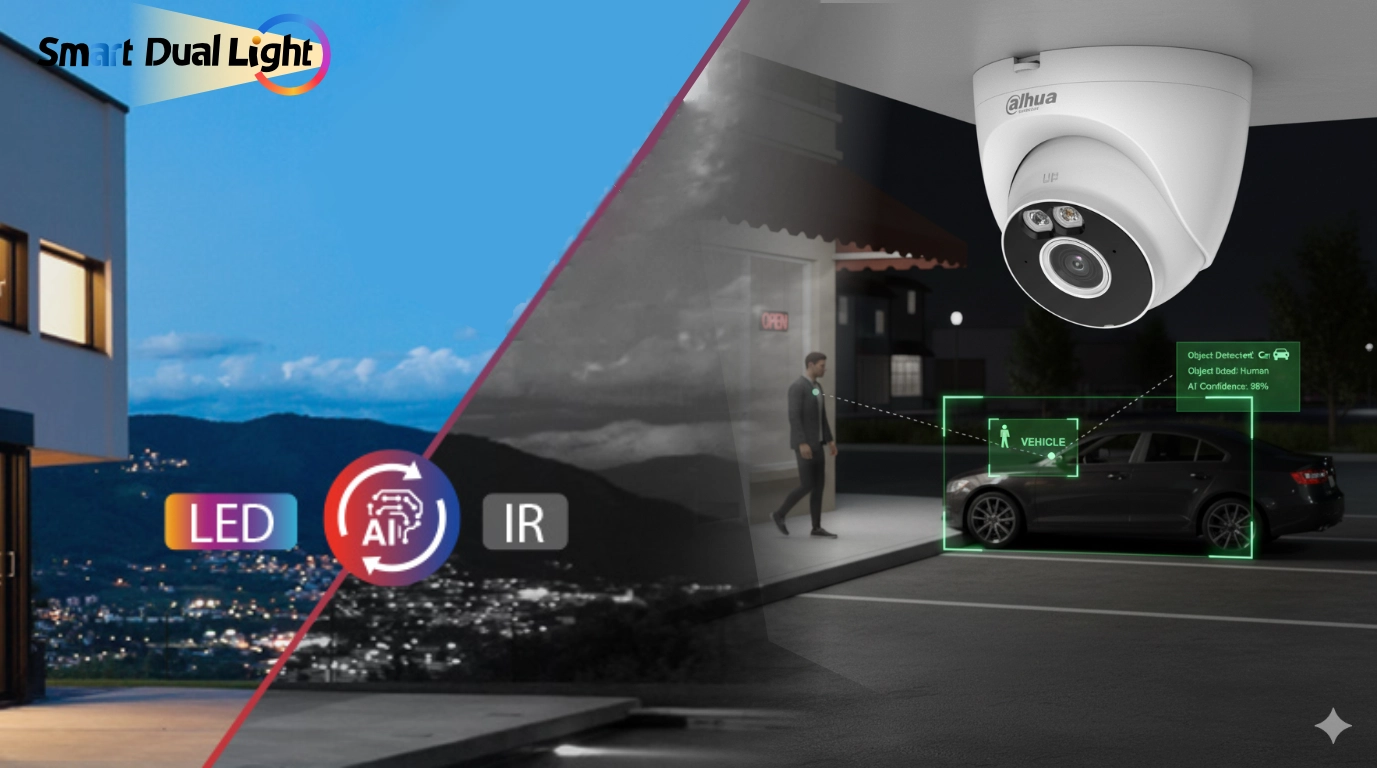 Domo turret A1 Dahua smart dual light domo wifi DH-IPC-T3AP-IL-0280B smart dual light