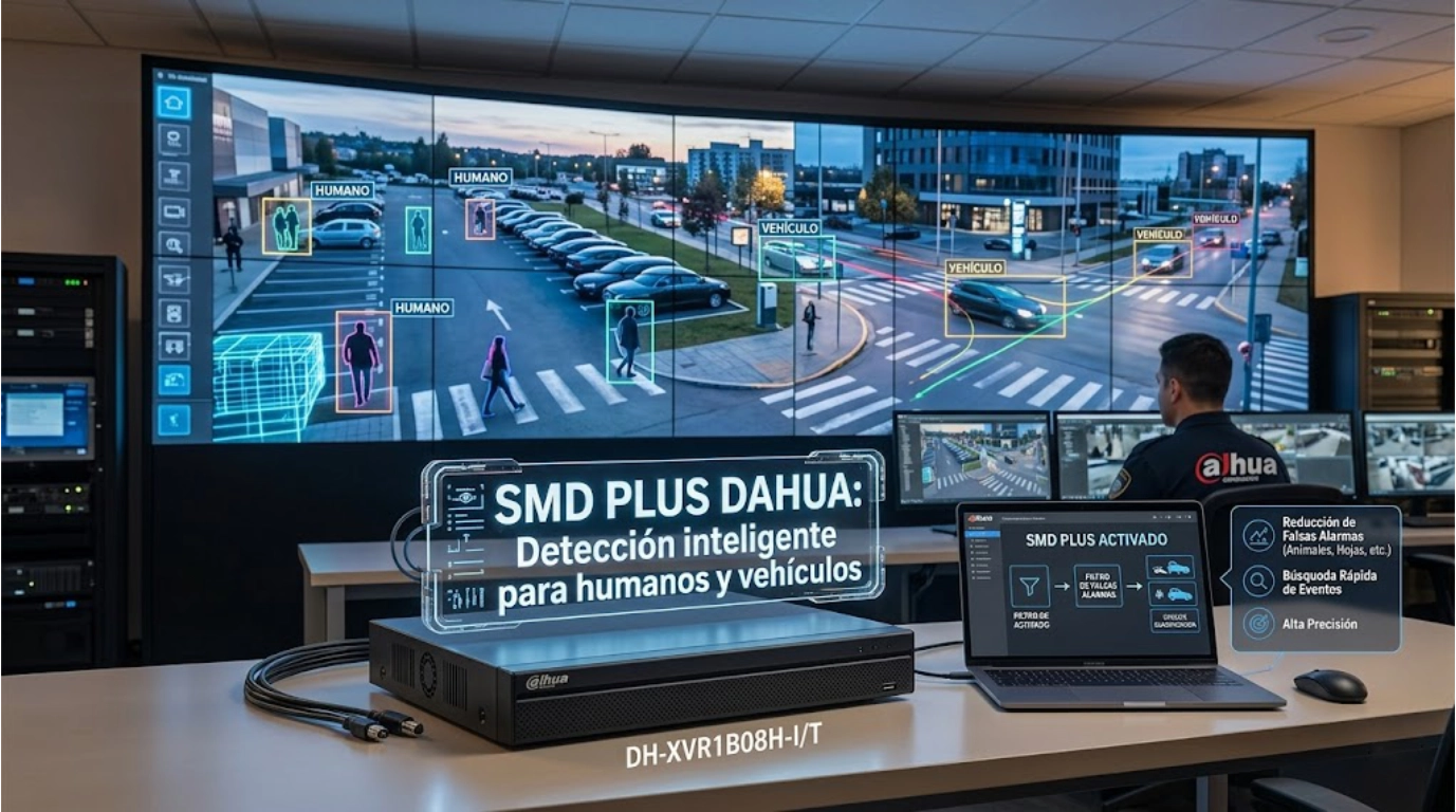 Vista de la tecnologia SMD PLUS Dahua DH-XVR1B08H-I/T