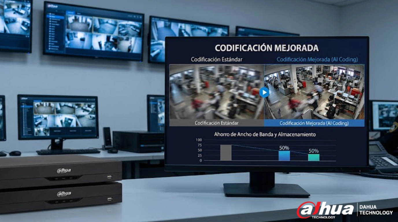 Vista del DVR DH-XVR5116HS-I3/T con codificacion mejorada
