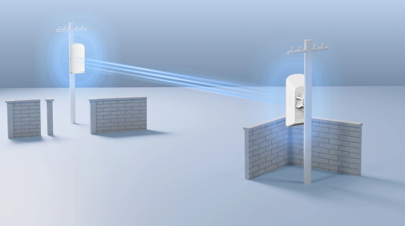 vista de dos puentes RG-EST350G emparejandose ptp