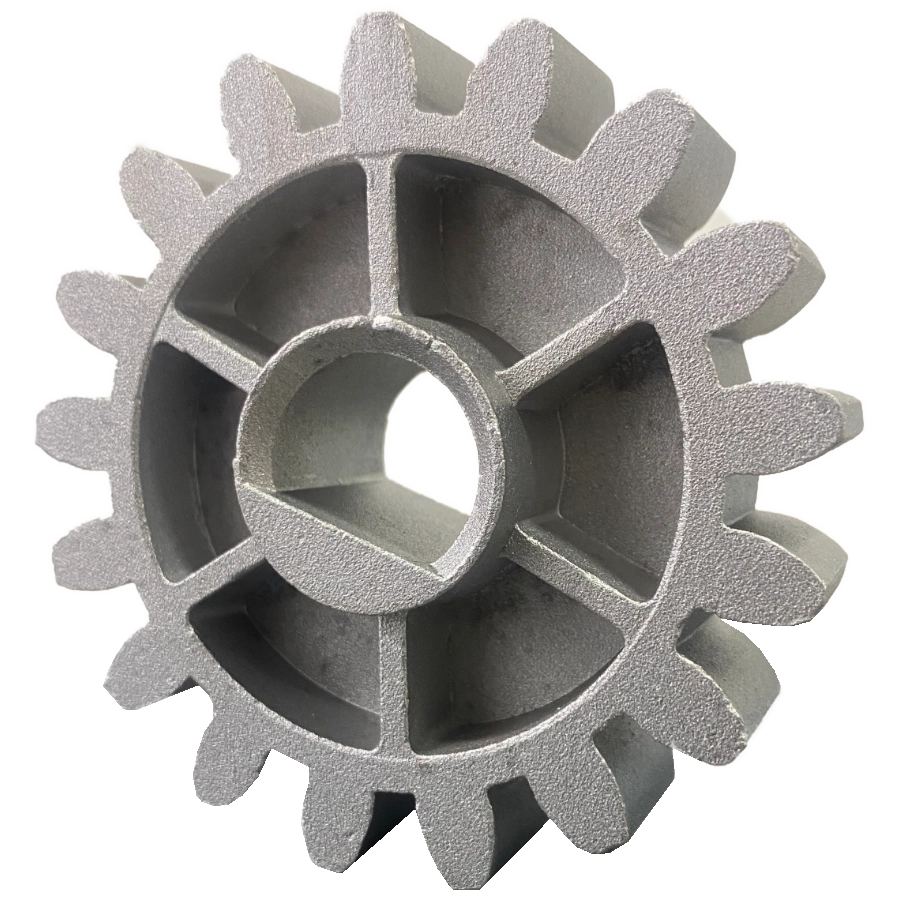 vista frontal del engranaje modelo P-R-ENGR