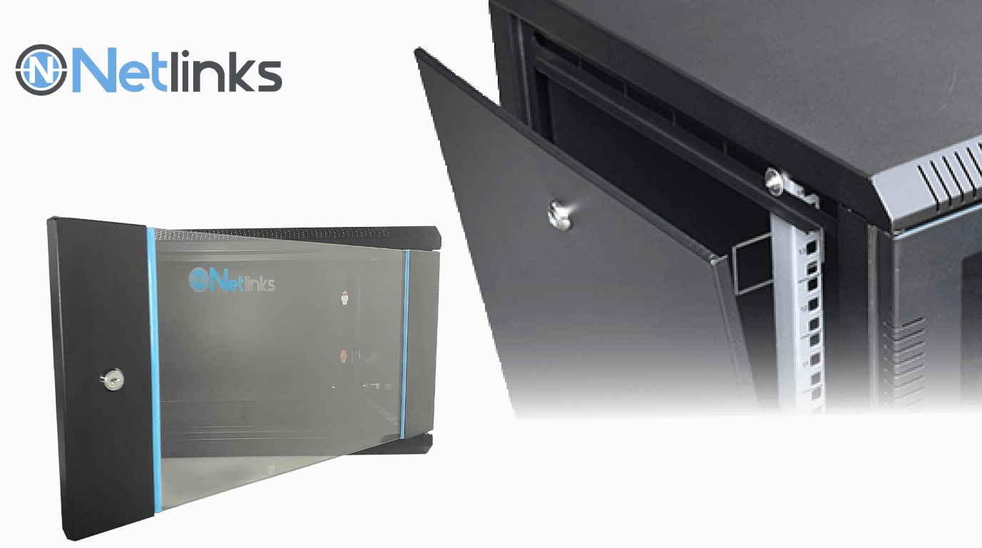 Gabiente de 6u con apertura lateral gabinete de 6u netlinks de facil acceso, robusto para redes