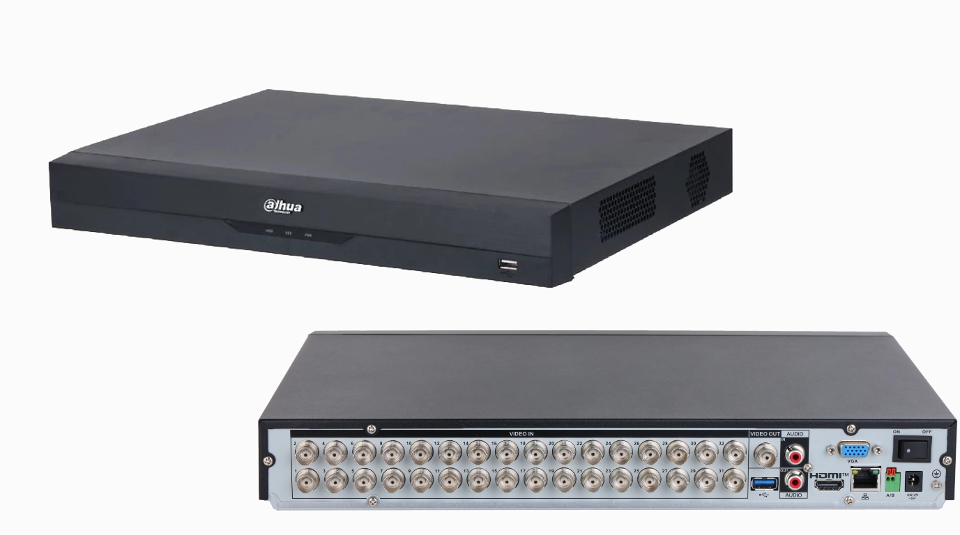 DVR Dahua DH-XVR5232AN-I3/T de frente y la parte de atras