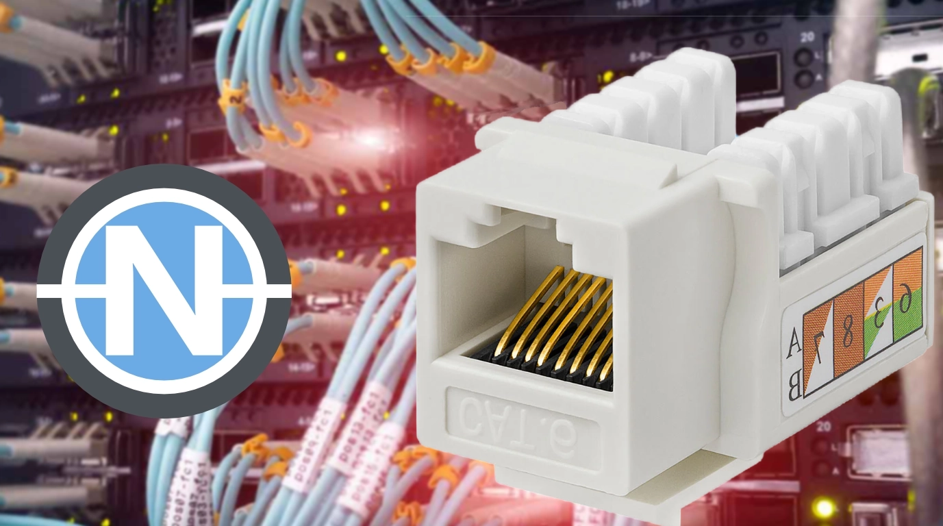 vista del jack NTL-JACK6-BL blanco netlinks de frente