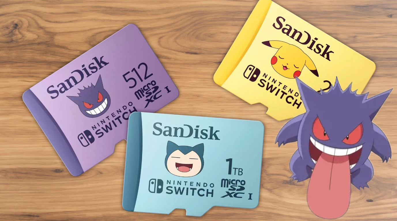 vista frontal de las memorias microsd sandisk