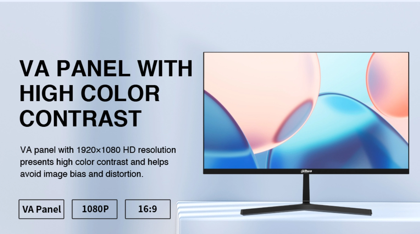 vista del monitor Dahua modelo DHI-LM24-B200S-B3-V2 FullHD