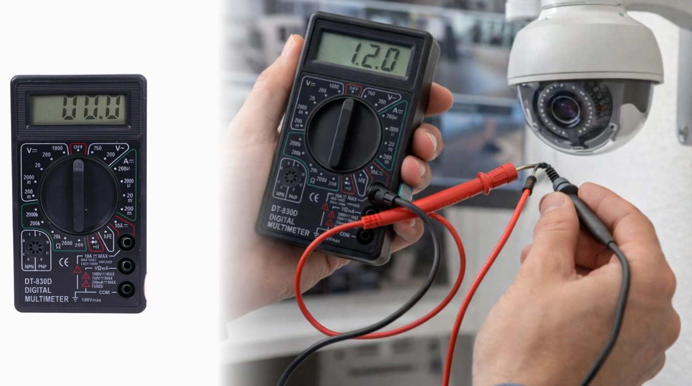 vista de como se usa el multimetro modelo SP-MUL-830B