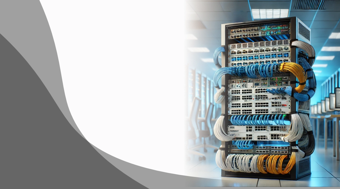 vista de cables utp organizador por el NTL-ORG-1U netlinks