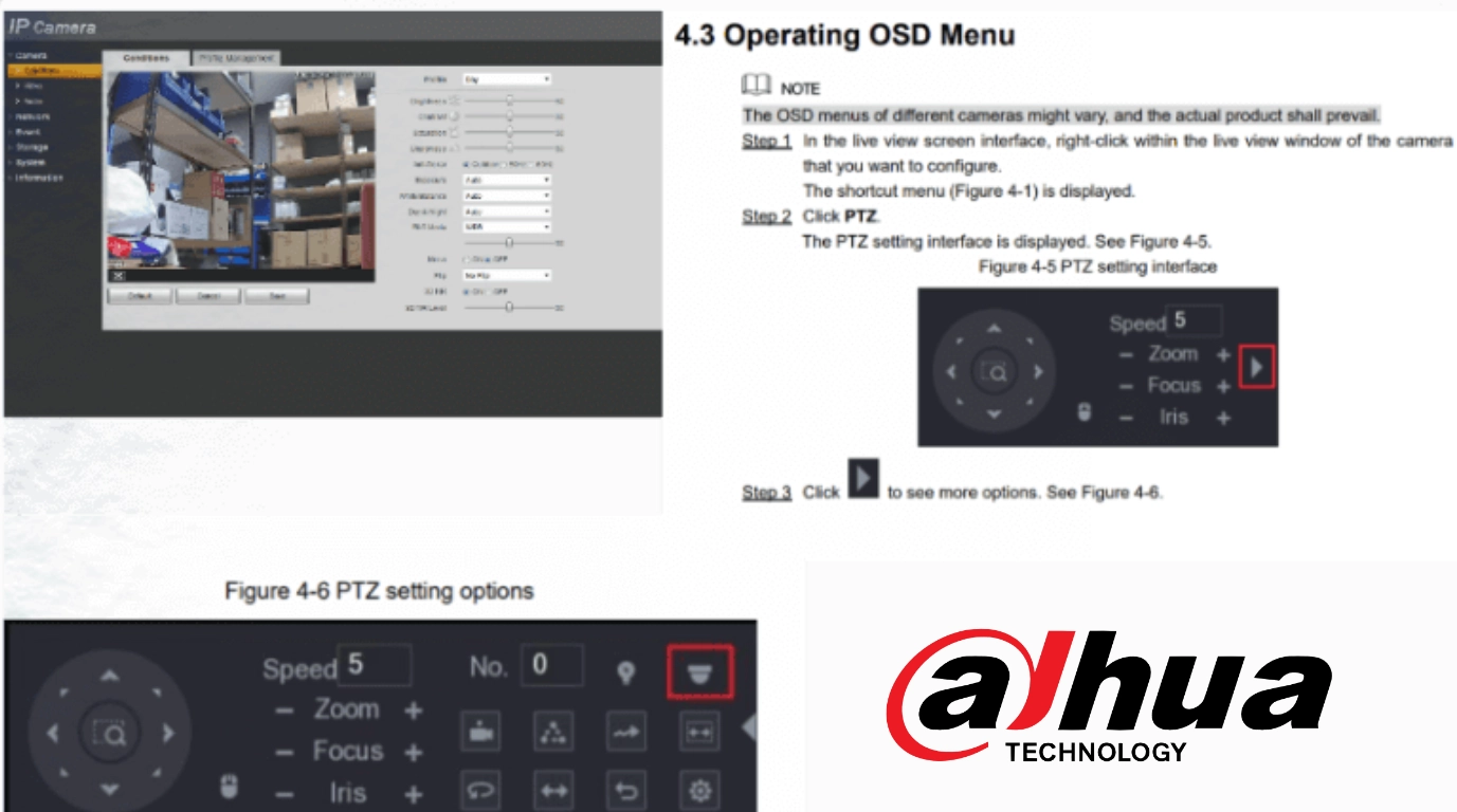 OSD Multilingue Dahua domo 5mpx analoga con audio Camara dahua con OSD Multilingue y simplicidad