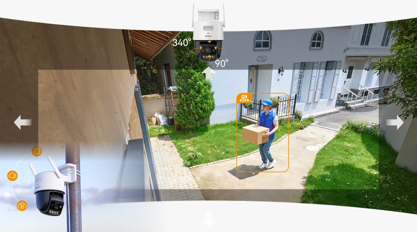 vista de la camara  con el siguimiento de moviment esto