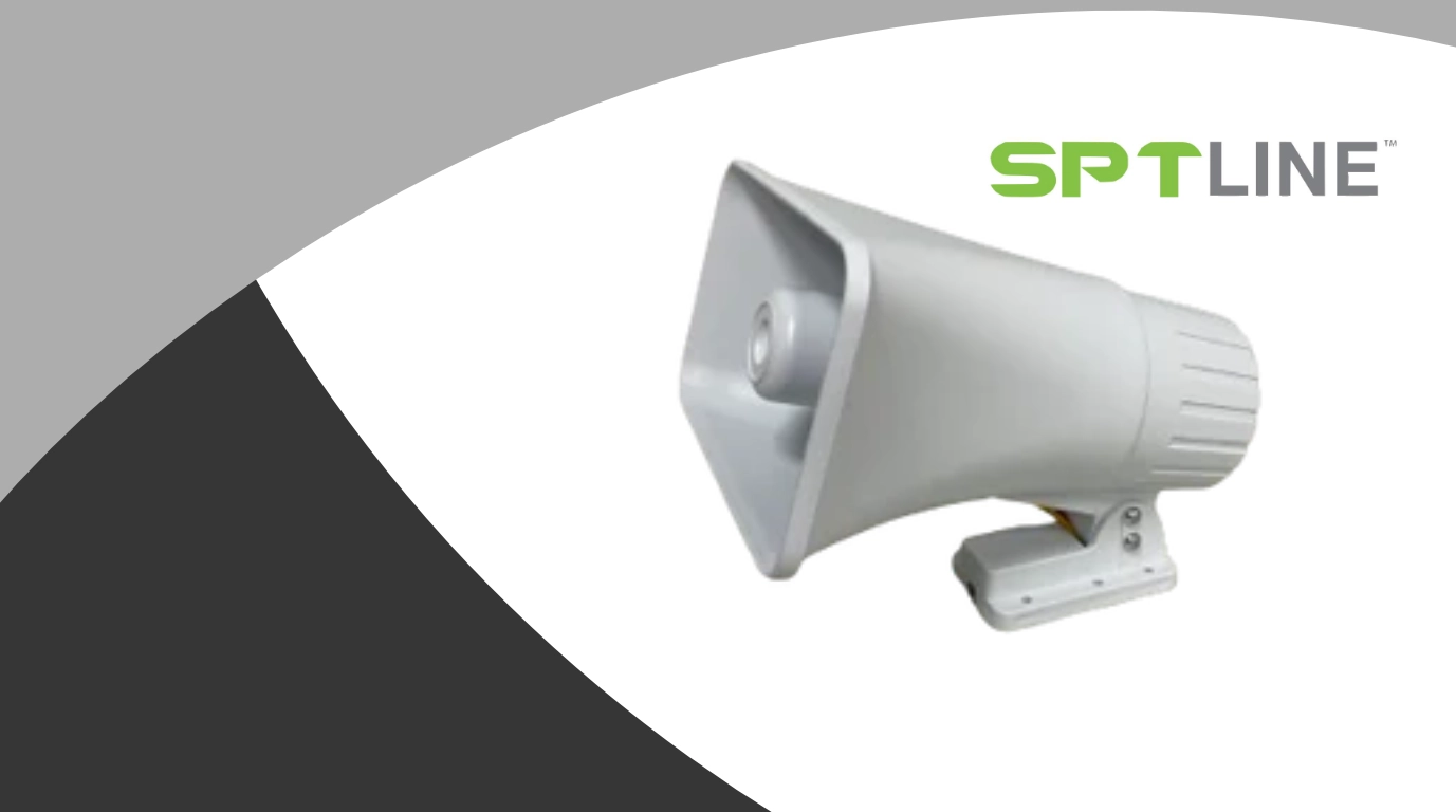 Vista de al frente de la sirena dos tonos SP-SIRE30W