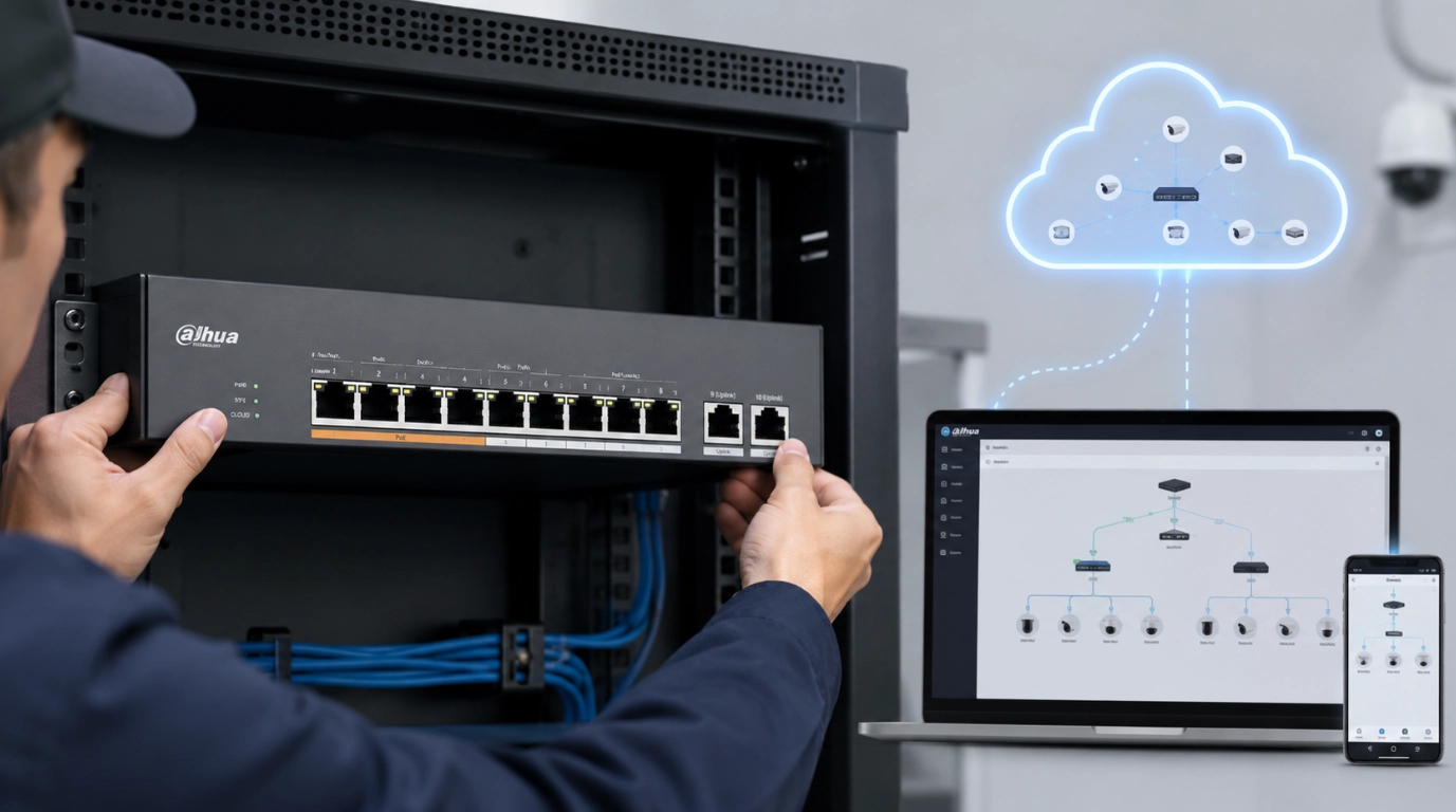 vista del DH-CS4010-8ET2GT-110 con Gestión en la nube