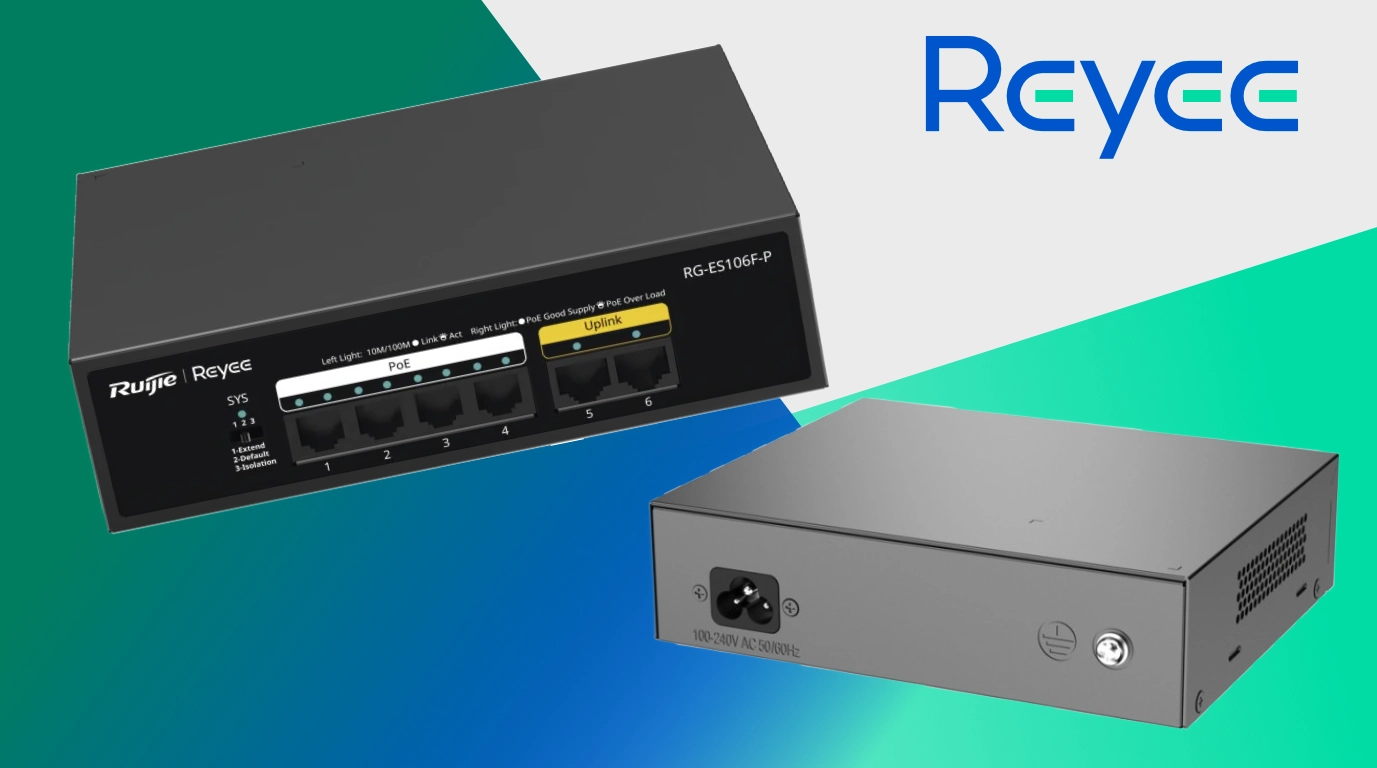 switch Ruijie modelo RG-ES106FP con diseño de calidad