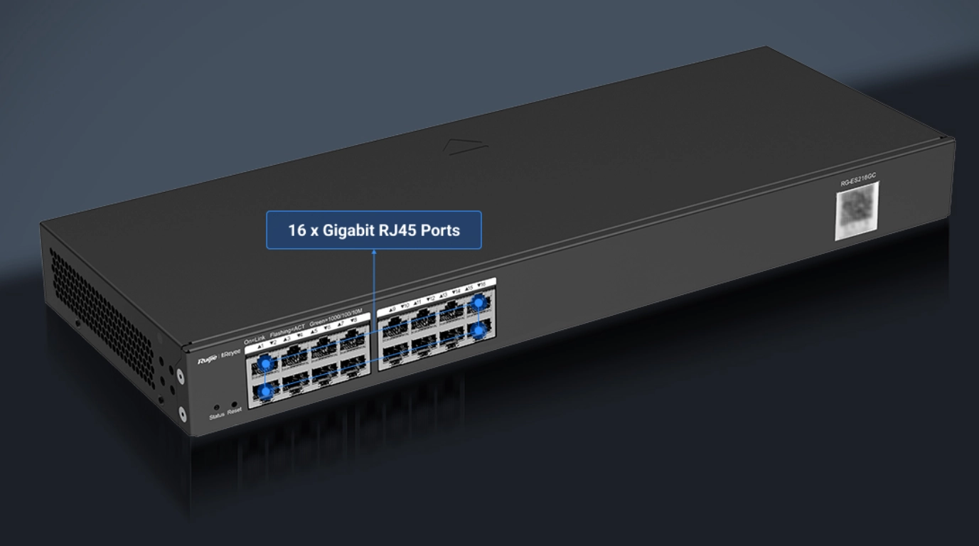 conmutador no poe RG-ES216GC-V2