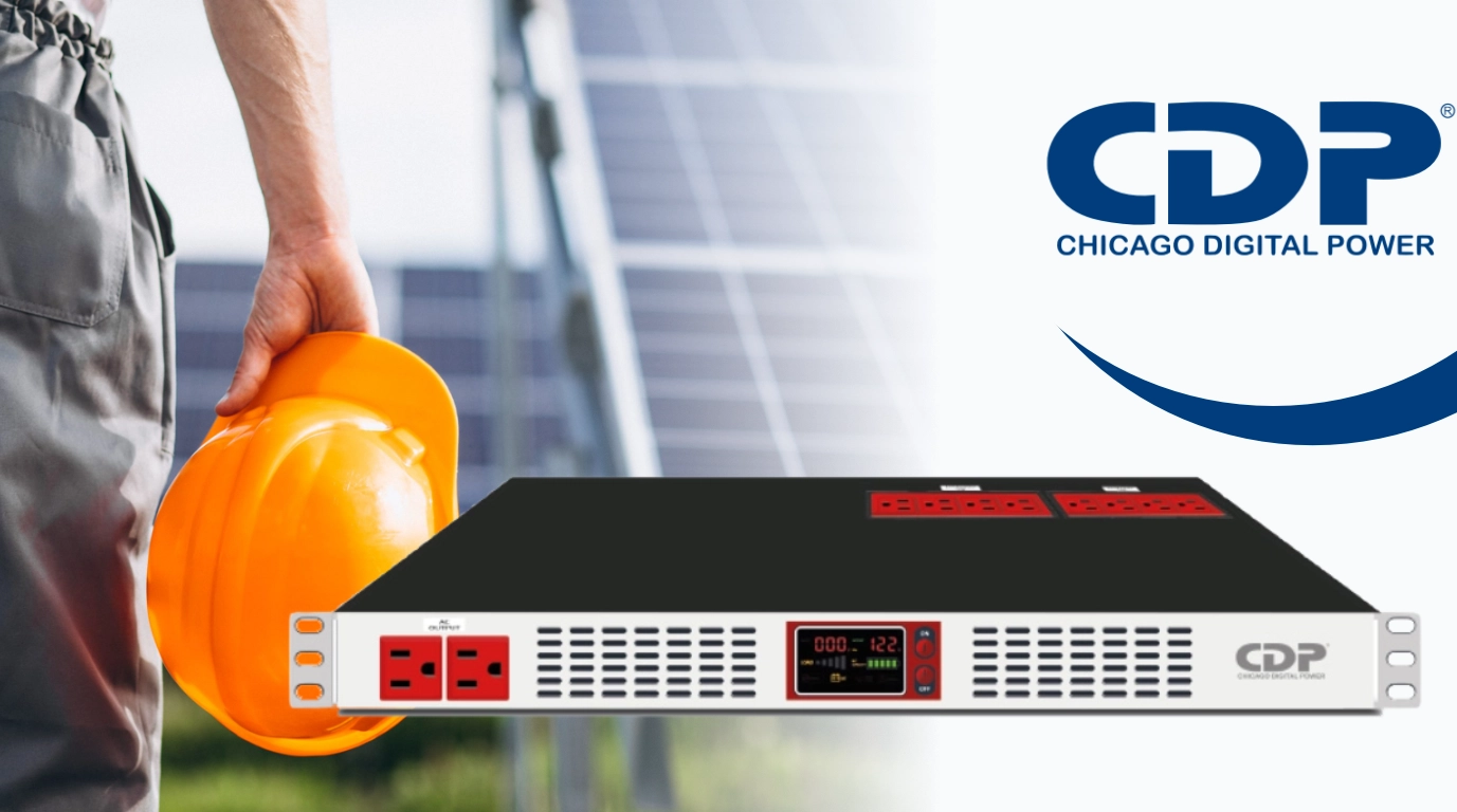 Vista de paneles solares con el UPS LI-1518RS CDP